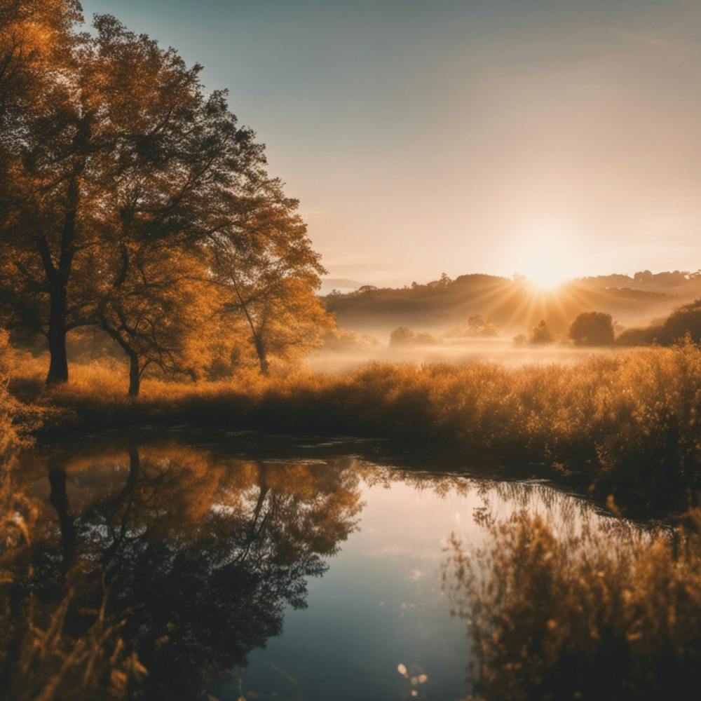Sunrise In The Countryside