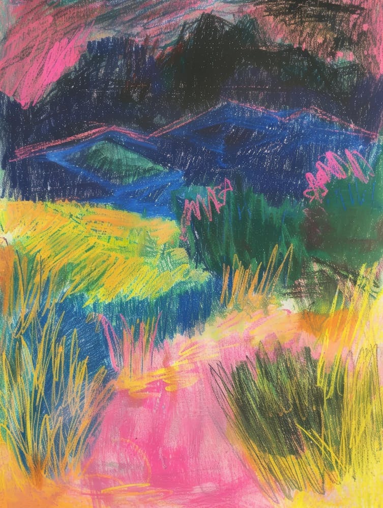 Landscape In Pink And Purple 1