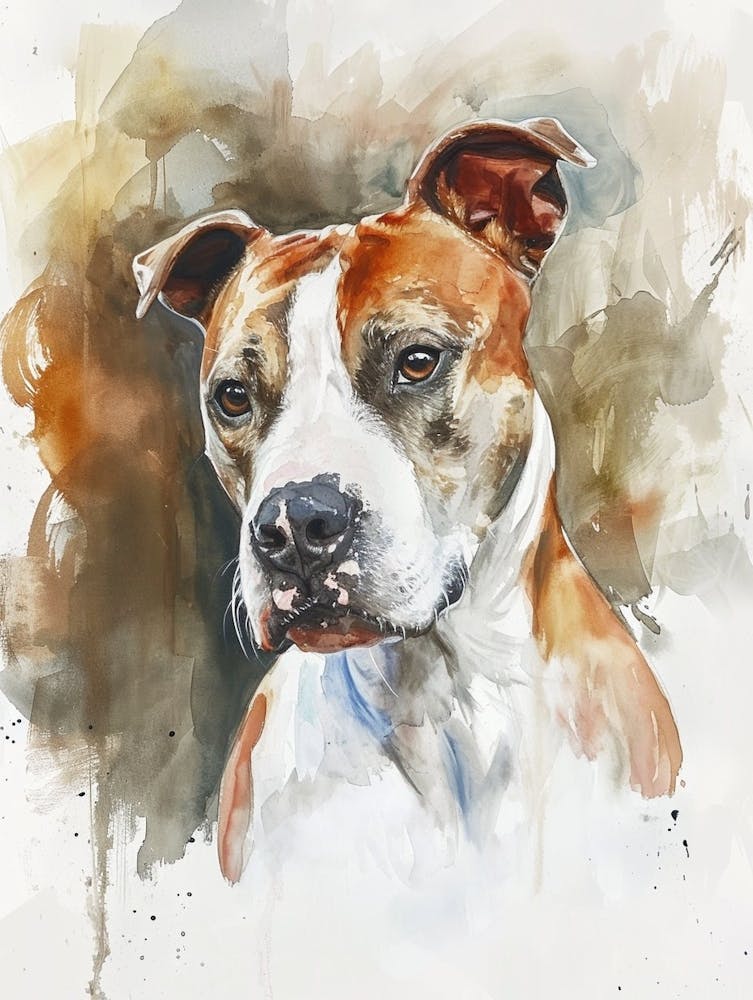 Staffordshire Bull Terrier Acrylic Painting 8