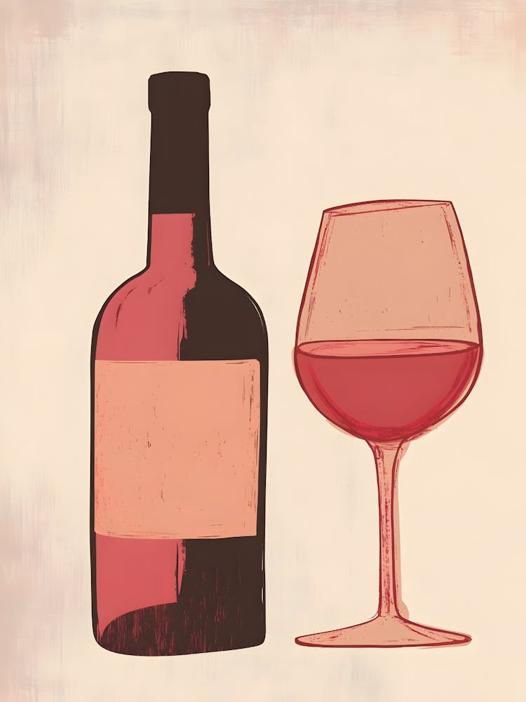 Wine Bottle And Glass