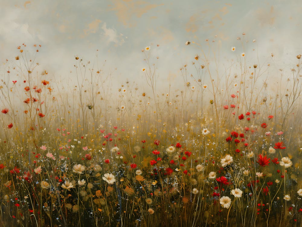Wildflowers Field Landscape 2