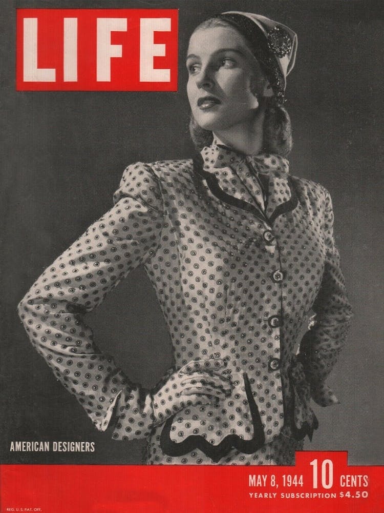 Lynn Davis Bears The Label Of Hattie Carnegie, Life Magazine, 8 May 1944