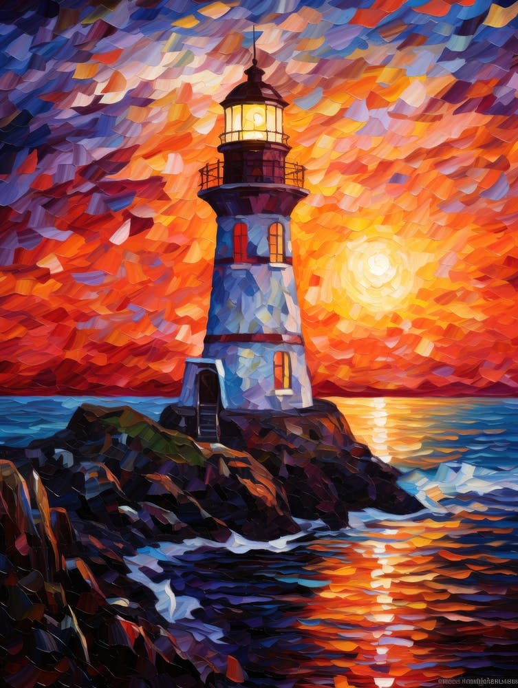 Lighthouse At Sunset 1