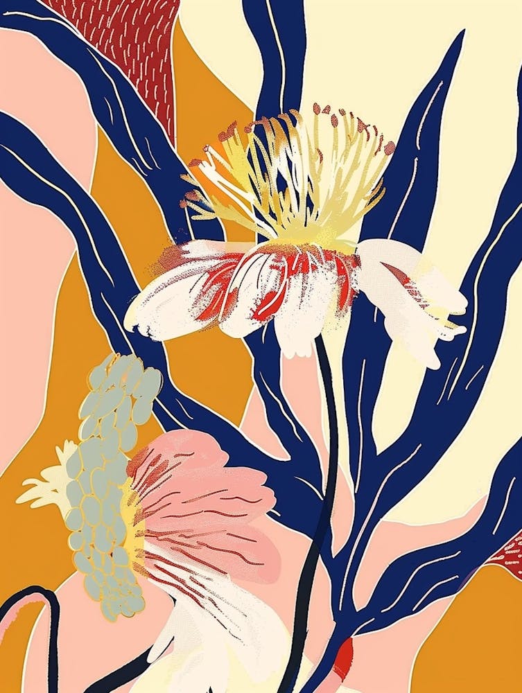 Colourful Flower Illustration Gerbera Daisy 2