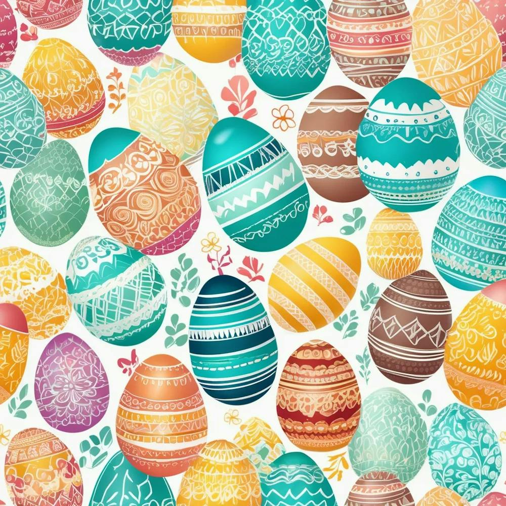 seamless easter eggs pattern