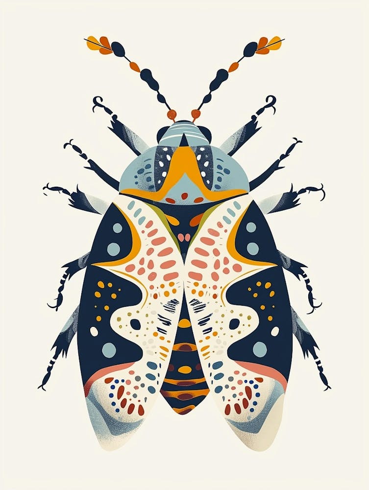 Colourful Insect Illustration June Bug 12