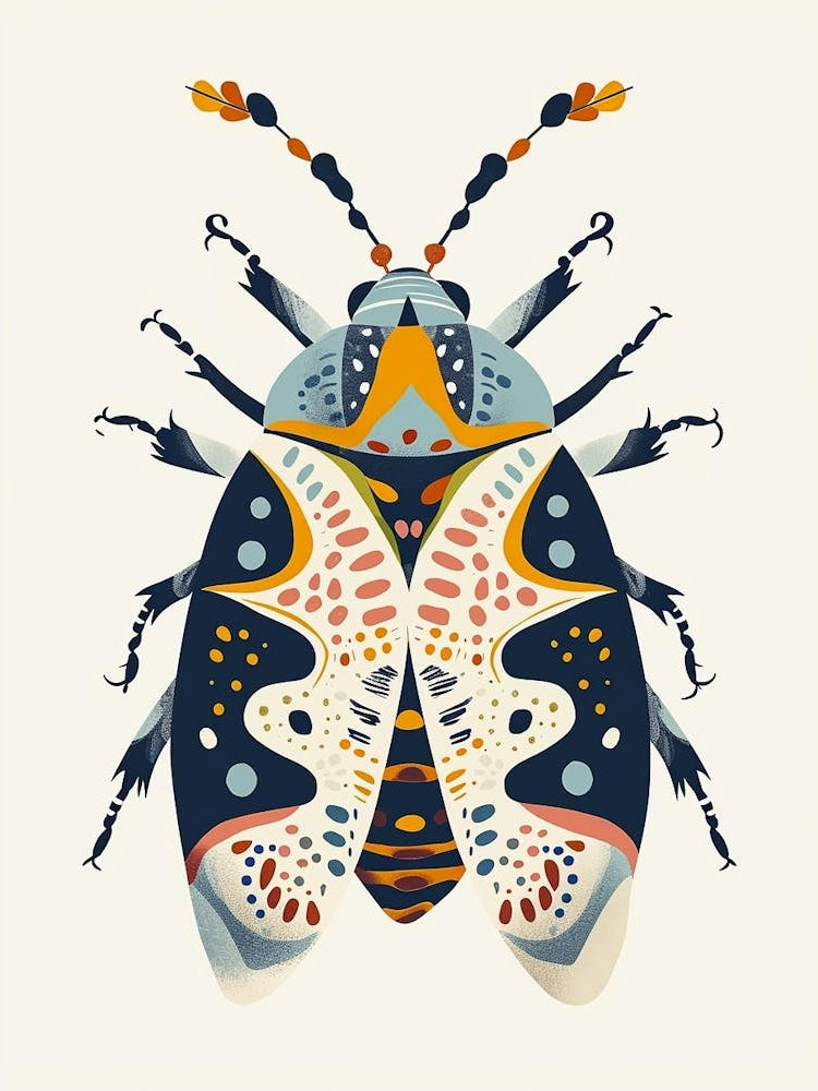Colourful Insect Illustration June Bug 12