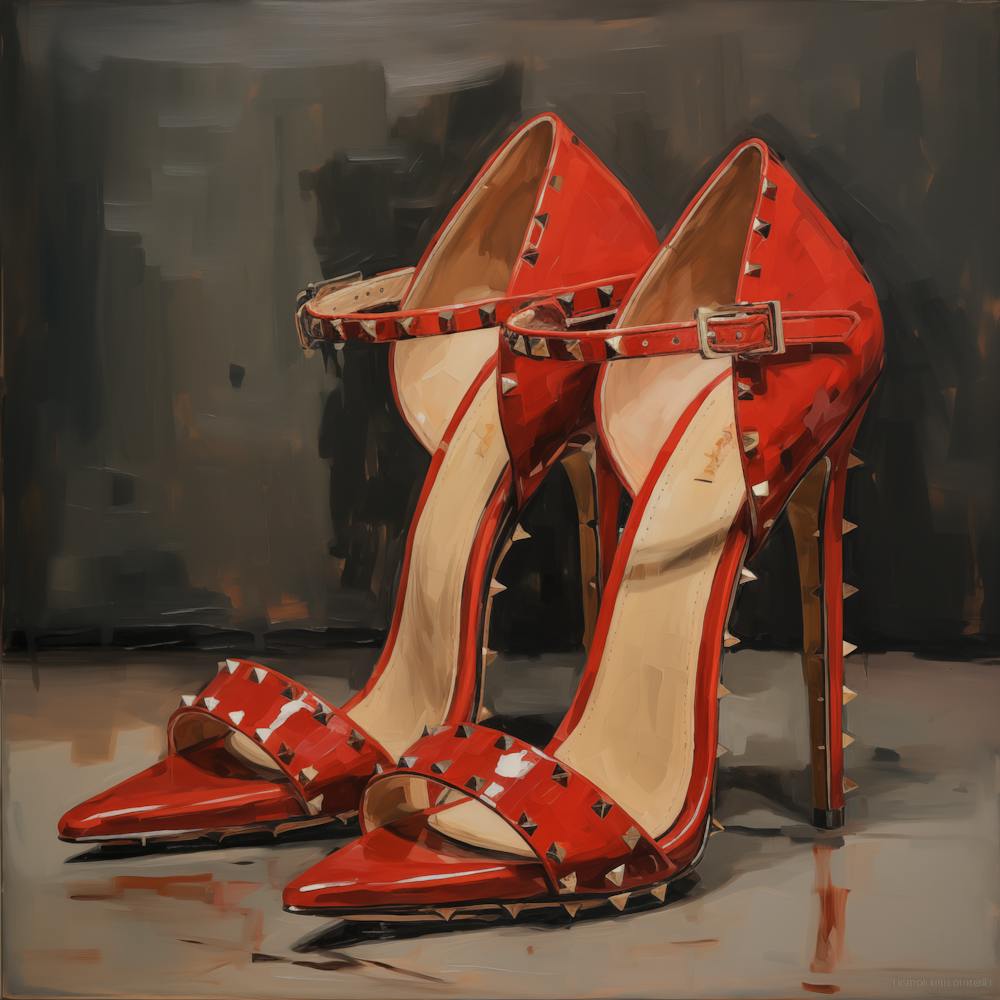 Valentino Pair Of Rockstud Pumps