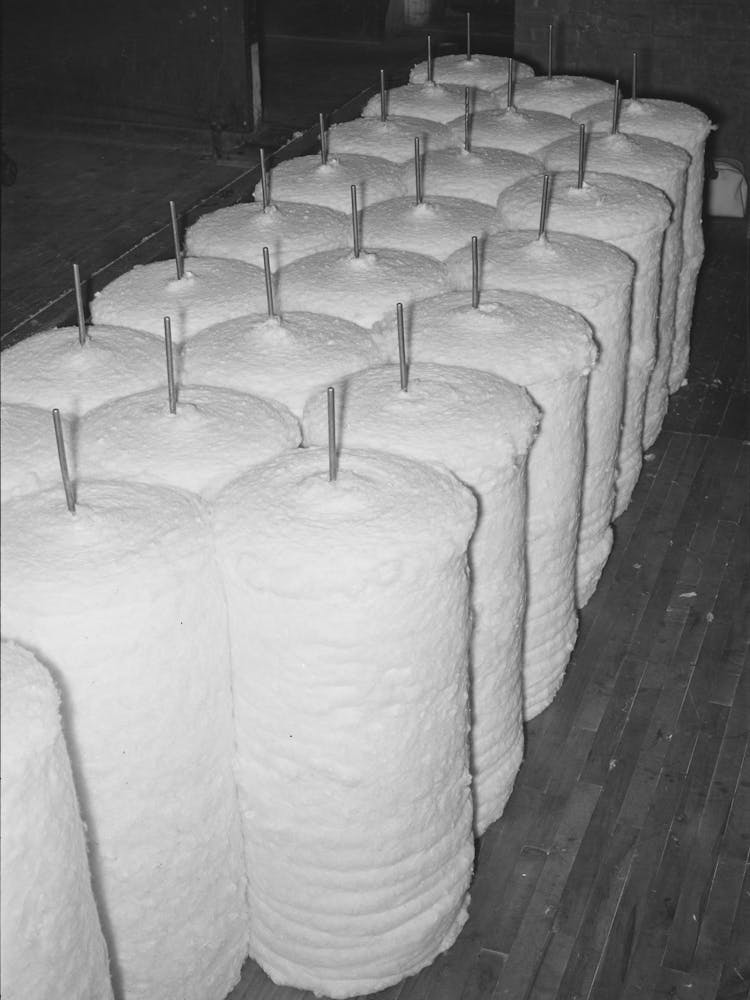 Cotton Bats, Laurel Cotton Mills, Laurel, Mississippi By Russell Lee