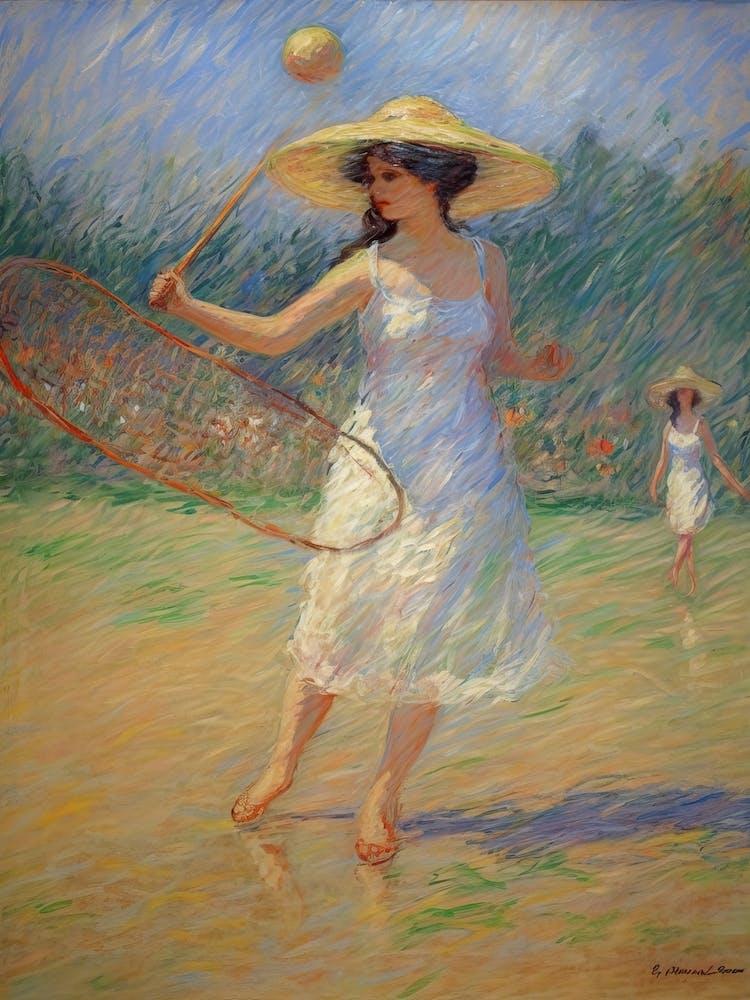 Tennis In The Style Of Monet 3