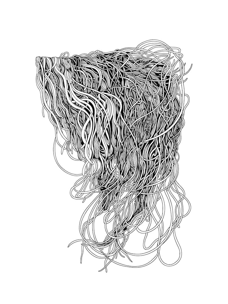 Waterfall Linear Drawing