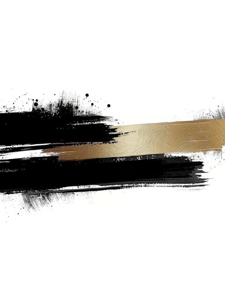 Gold And Black Brush Strokes 11