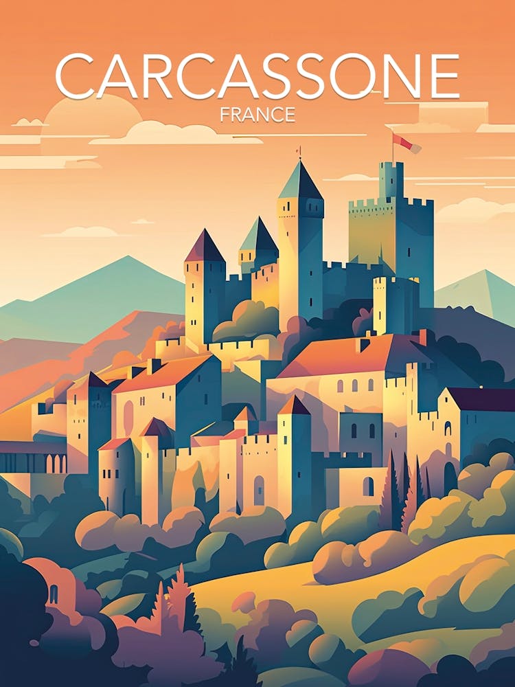 Carcassone | | Modern Poster