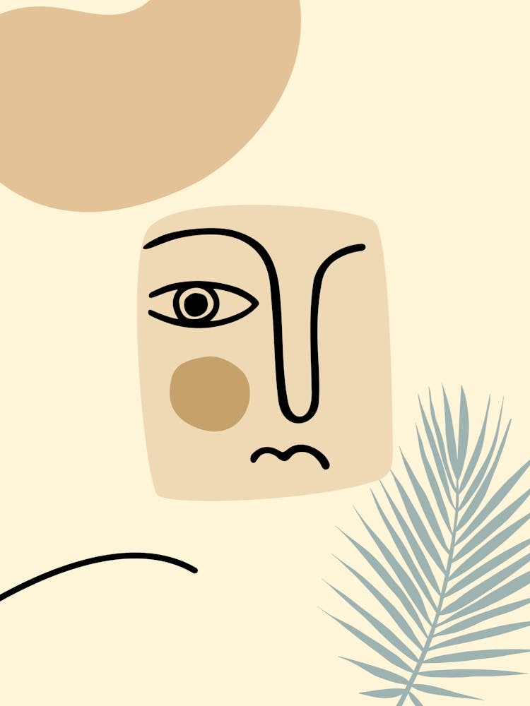 Abstract Painting. Boho woman — boho poster, boho wall art