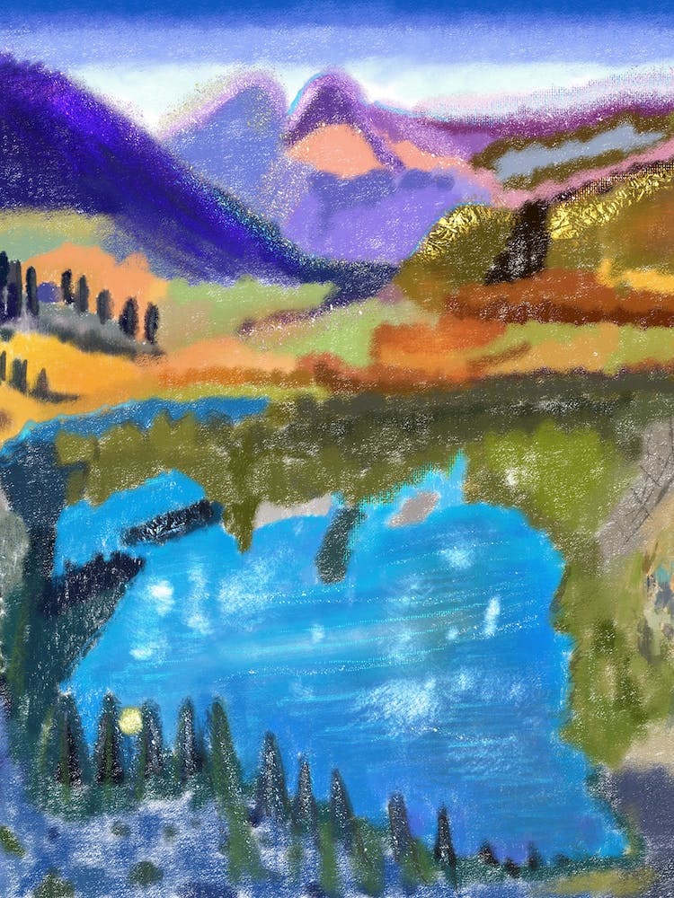 Colorful Mountains Landscape