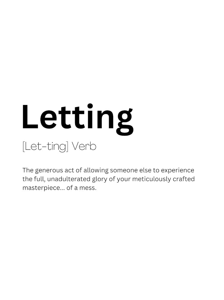 Letting Definition Meaning 1