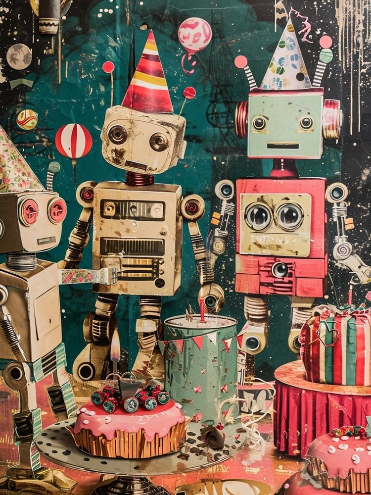 Retro Robot Kitsch Birthday Party 3