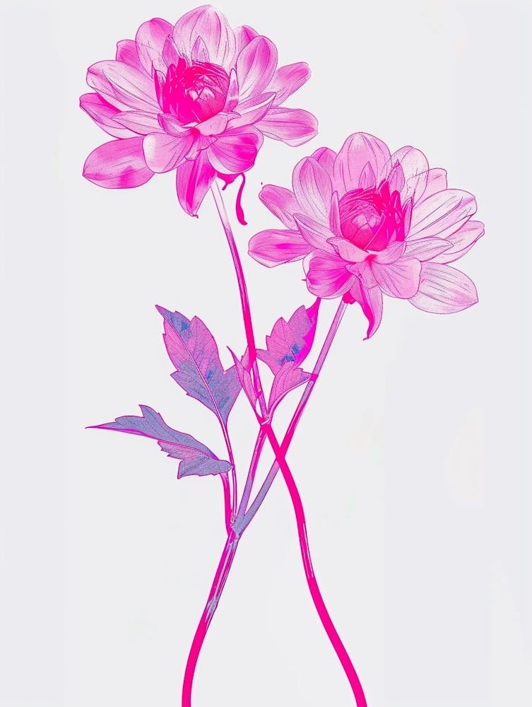 Hot Pink Dahlia 2