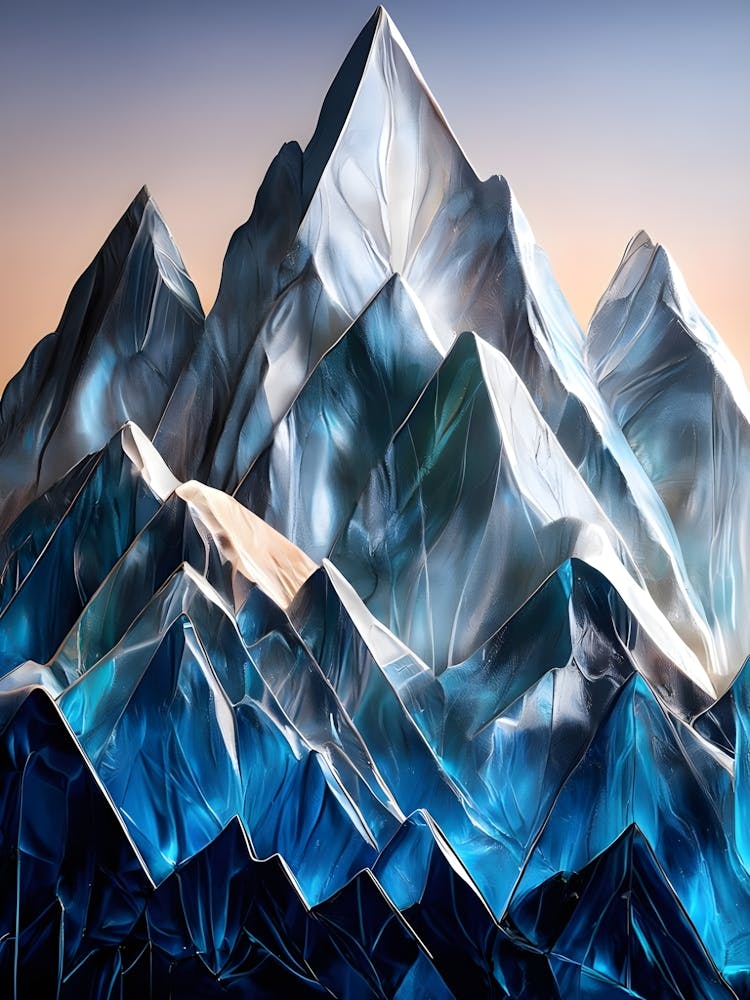 Colorful Acrylic Mountain Art