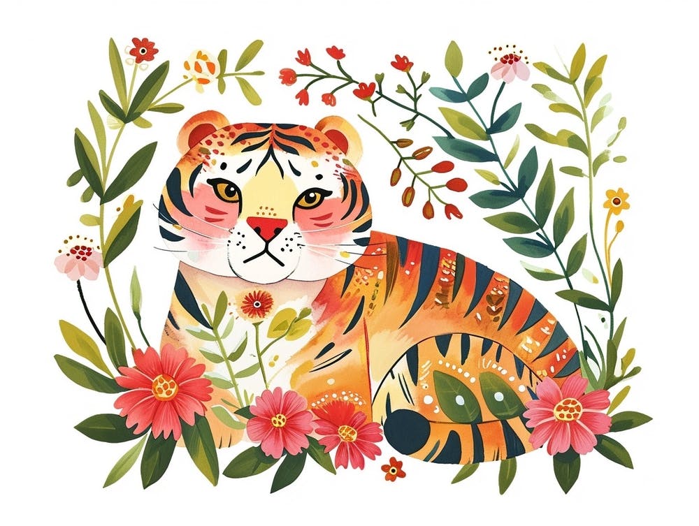 Little Floral Siberian Tiger 4