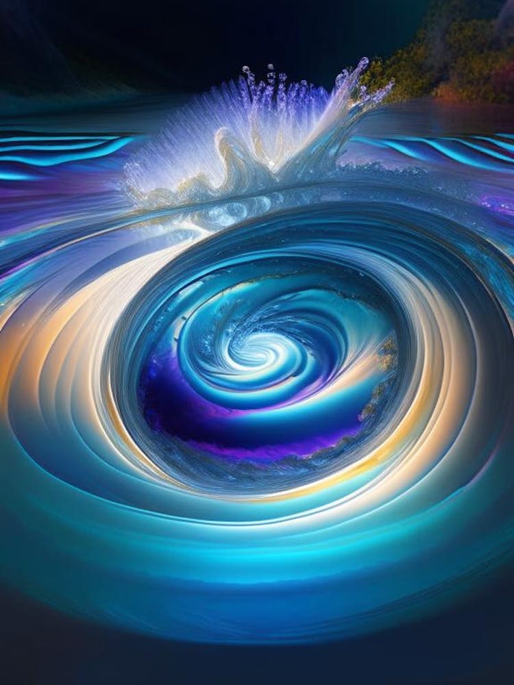 Whirlpool, Water, Waterscape Holographic 1