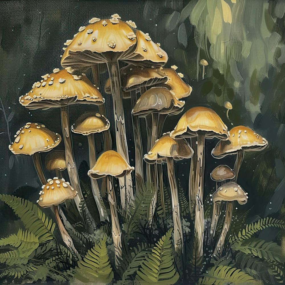 Mushrooms Fairycore Painting 2