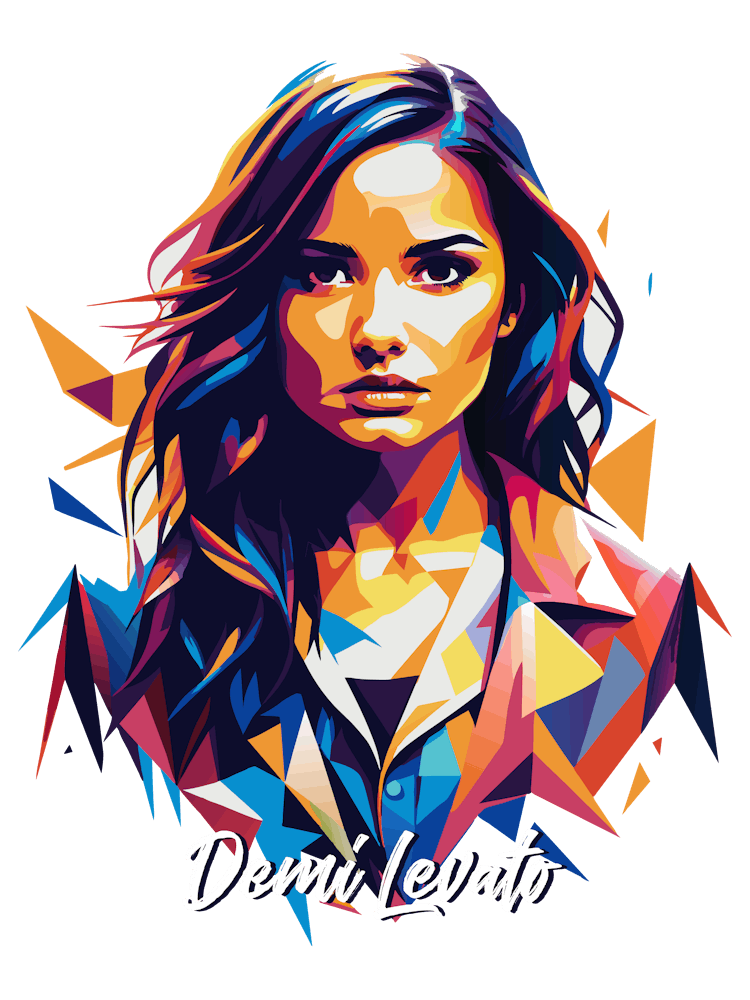 Demi Levato 03 Portrait Music WPAP Pop Art