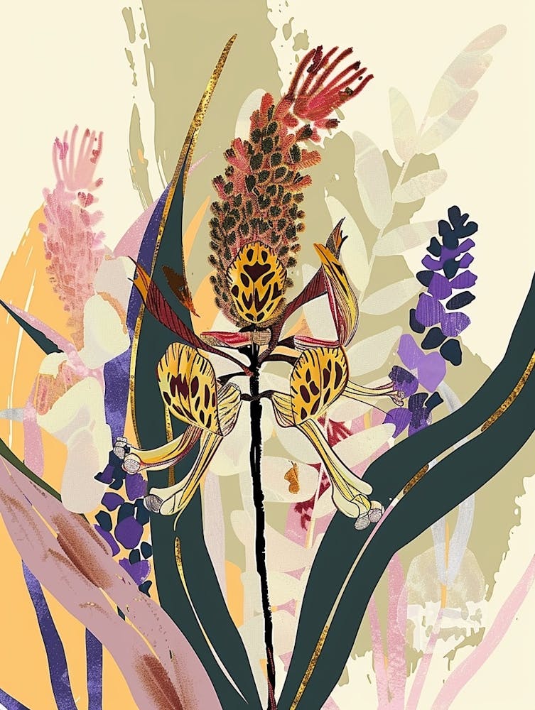 Colourful Flower Illustration Prairie Clover 1