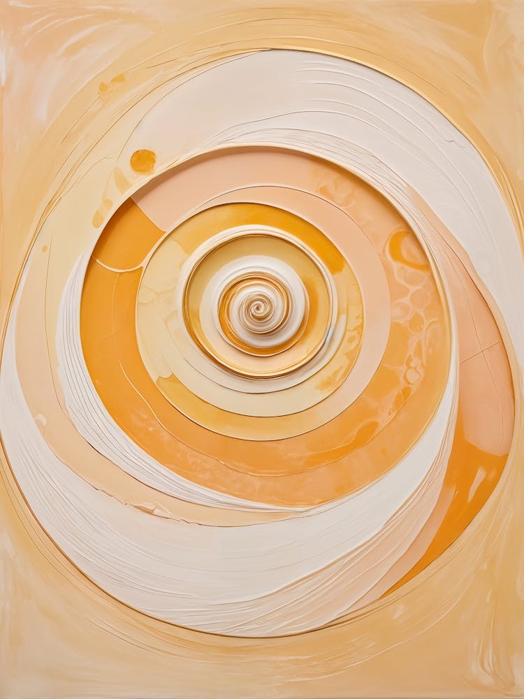 Abstract Spiral In Orange no2