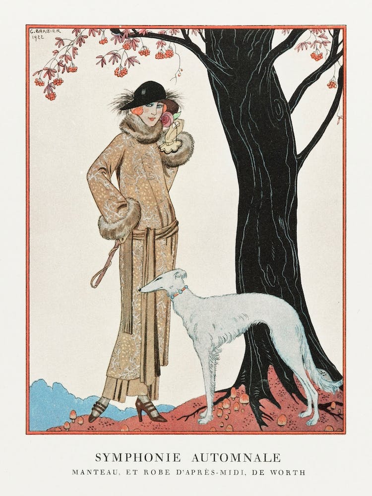 Autumn Symphony Mantle And Afternoon Dress (1922), George Barbier