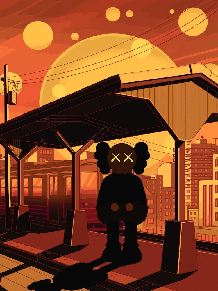 kaws On A Train