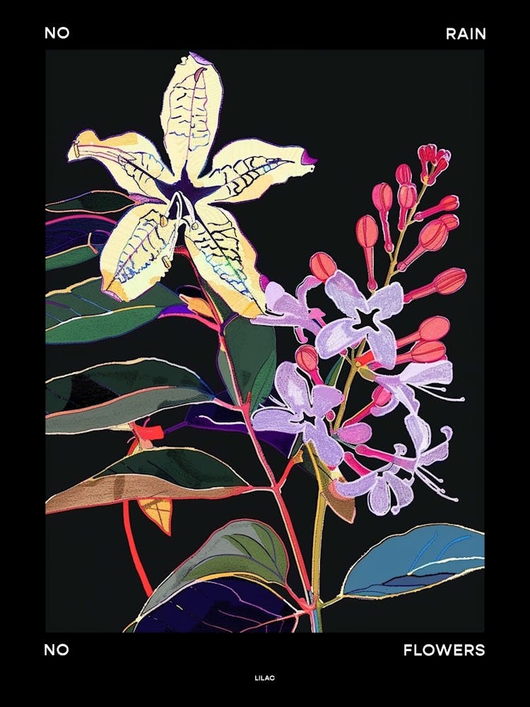 No Rain No Flowers Poster Lilac 3