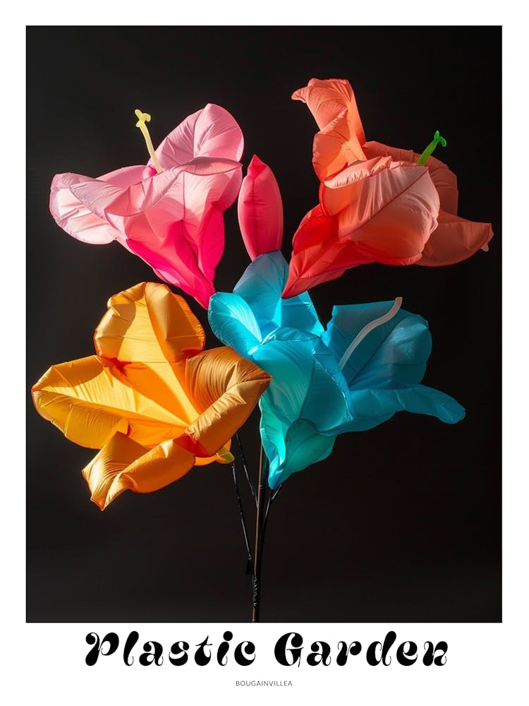 Bright Inflatable Flowers Poster Bougainvillea 2