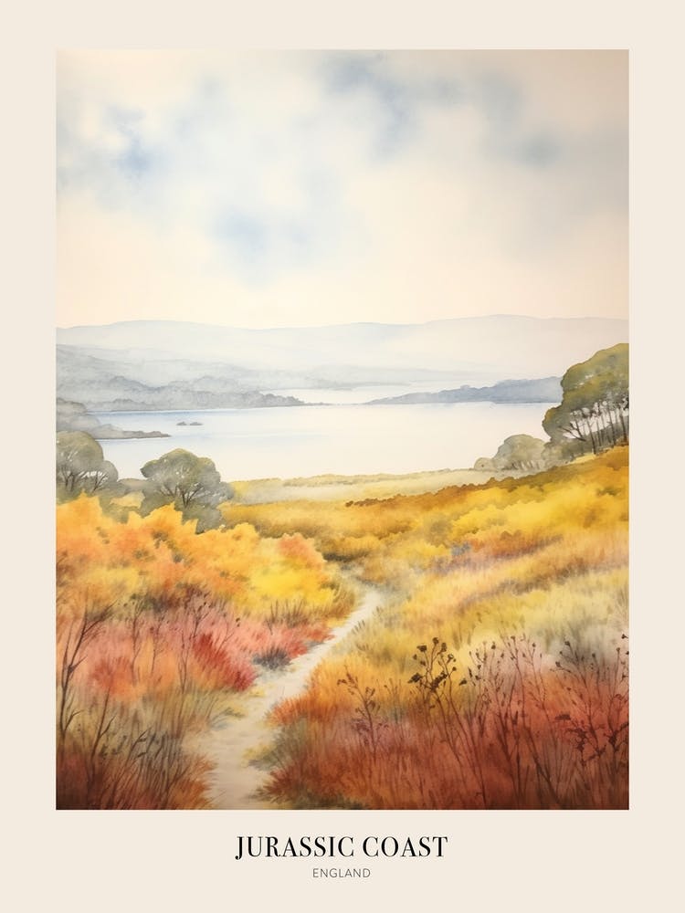 Jurassic Coast England Uk Trail Poster