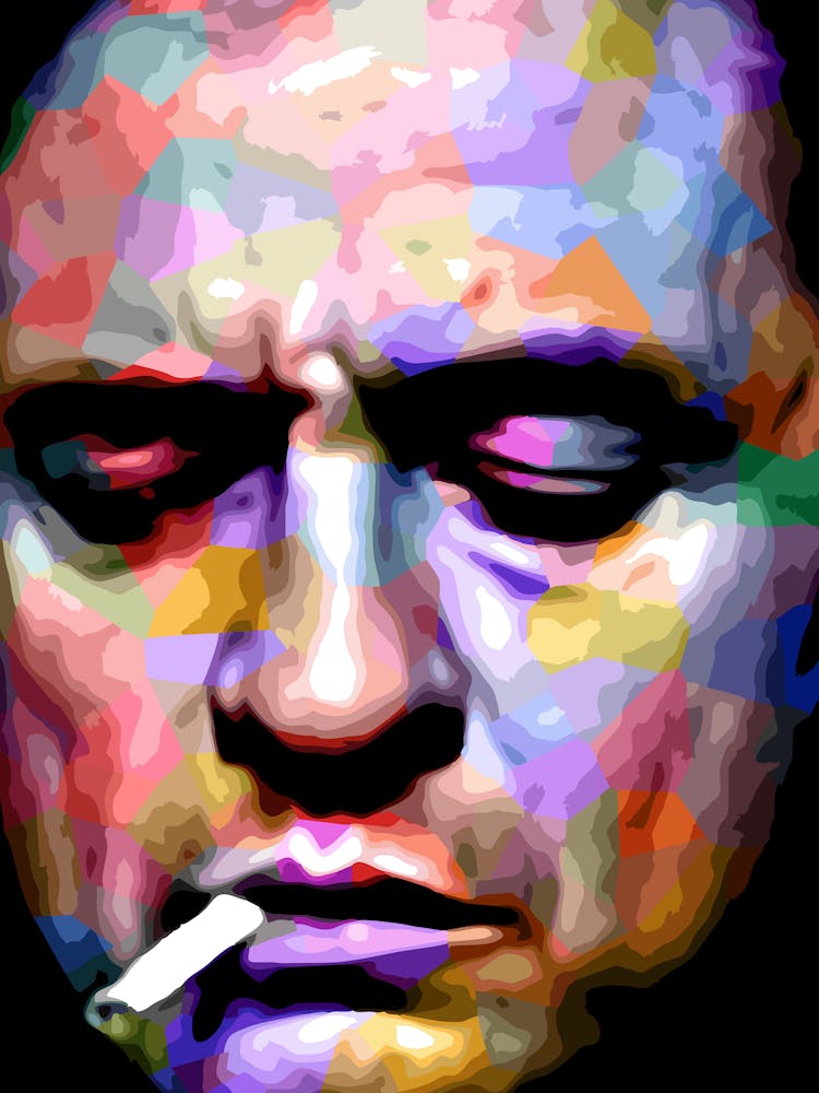 Johnny Cash Music Legend Colorful