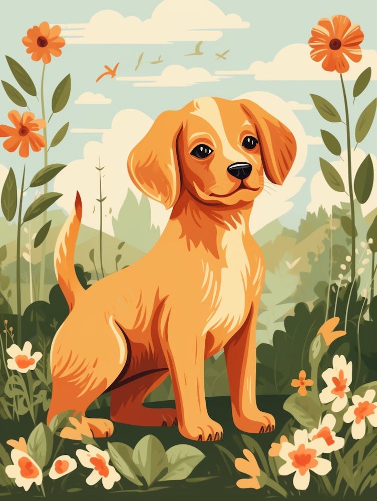 Baby Tier Illustration Welpe 4