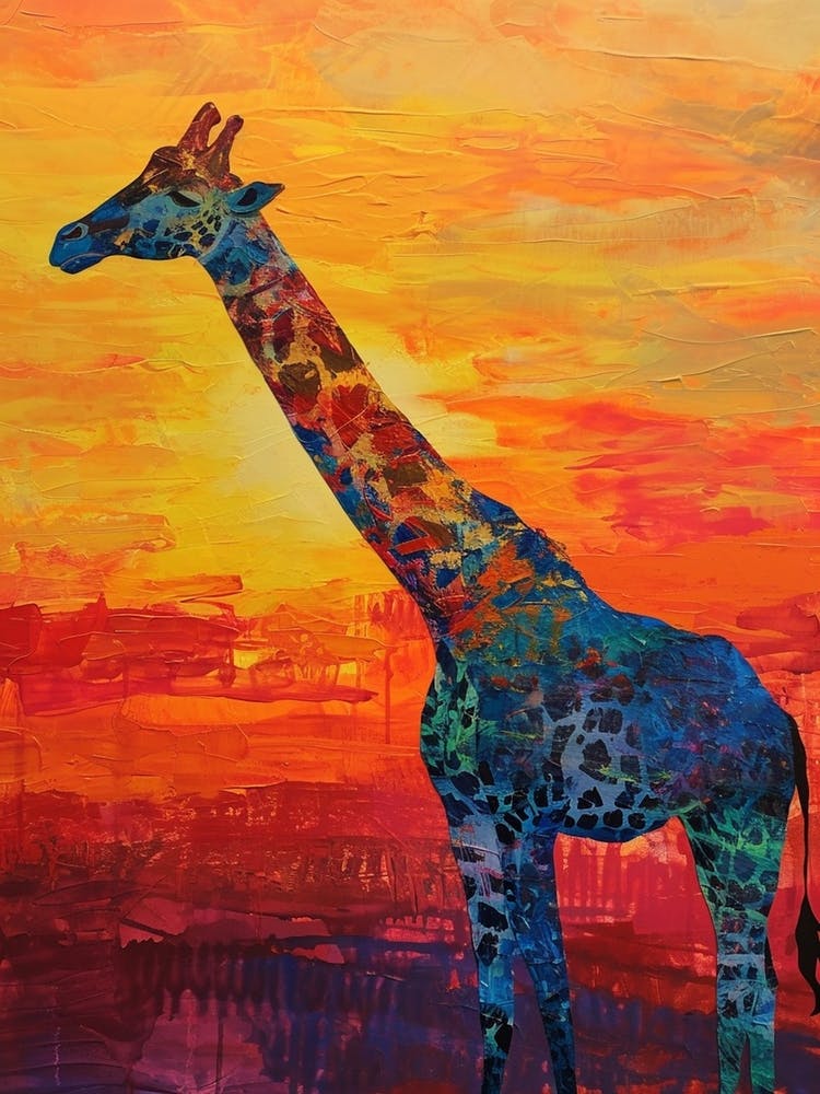 Textured Brushstroke Giraffe 4