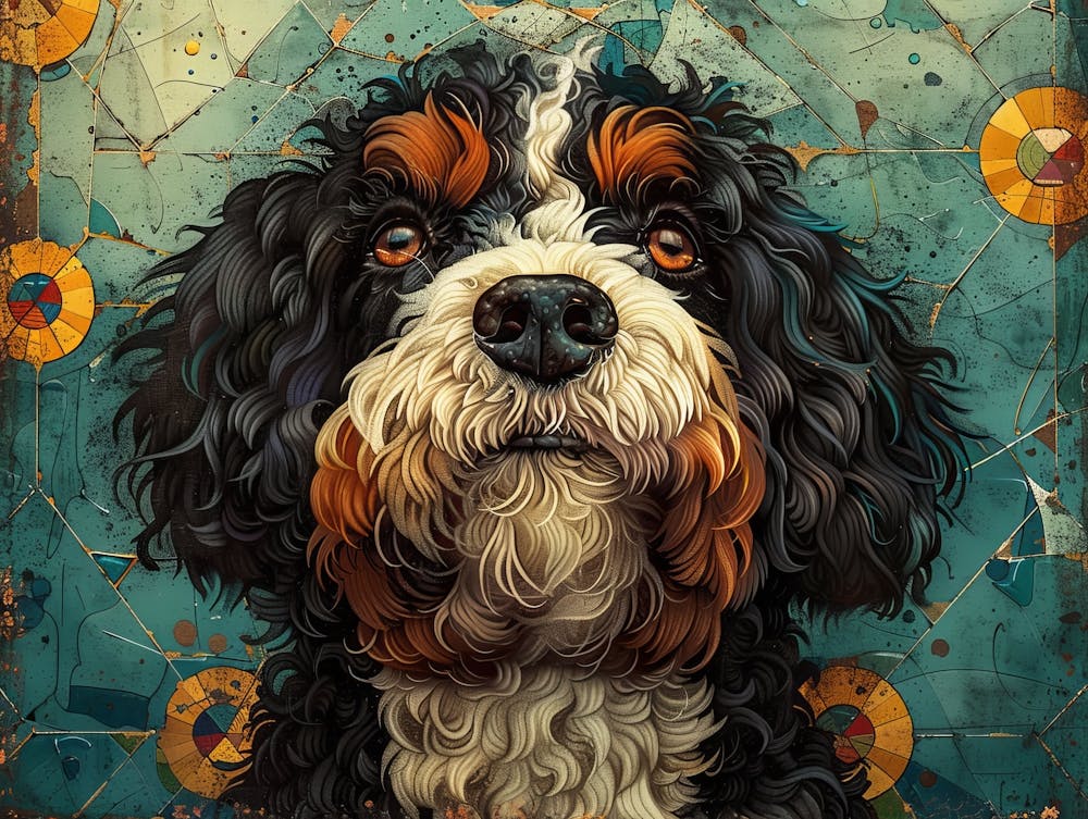Bernedoodle Portrait d'art 2