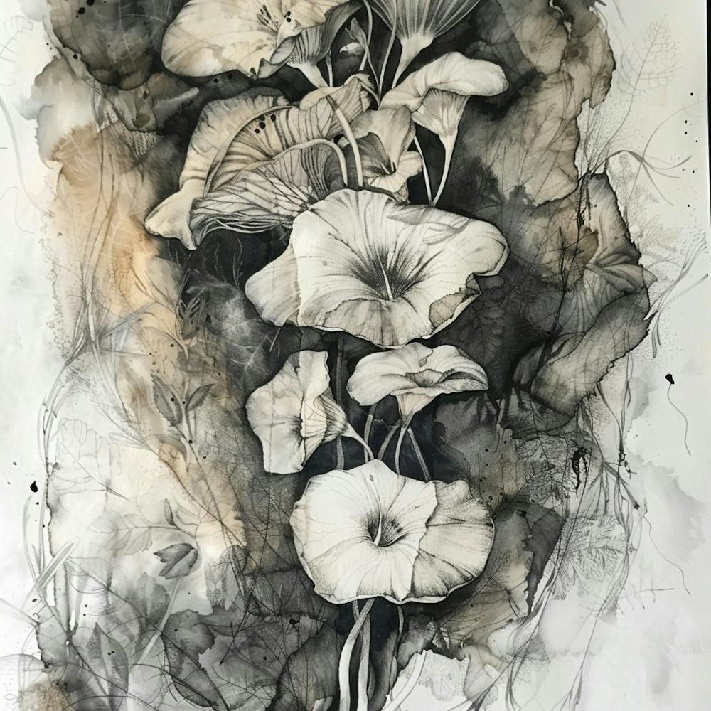 Flowers In Black And White