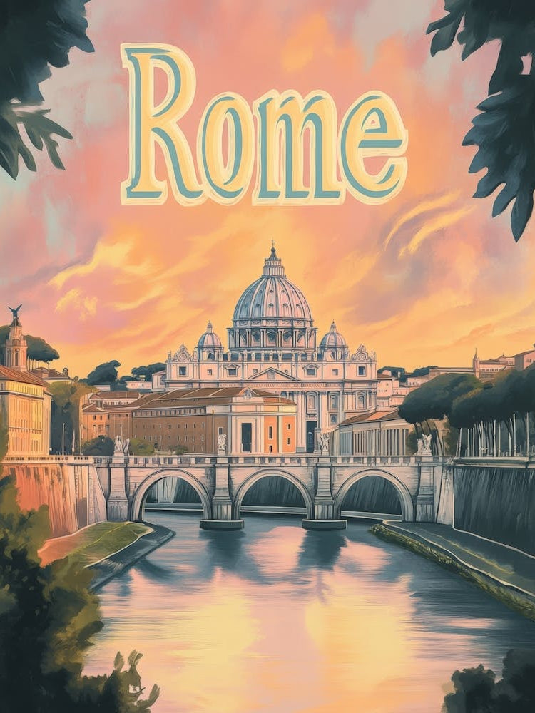 Aihrgdesign A Classic 1960s Travel Poster For Rome 2