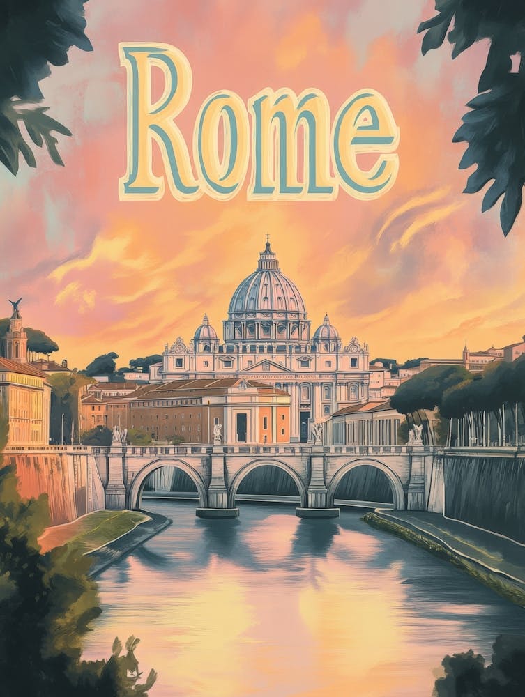 Aihrgdesign A Classic 1960s Travel Poster For Rome 2