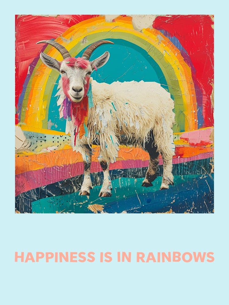 Happiness Is In Rainbows Animal Poster 1