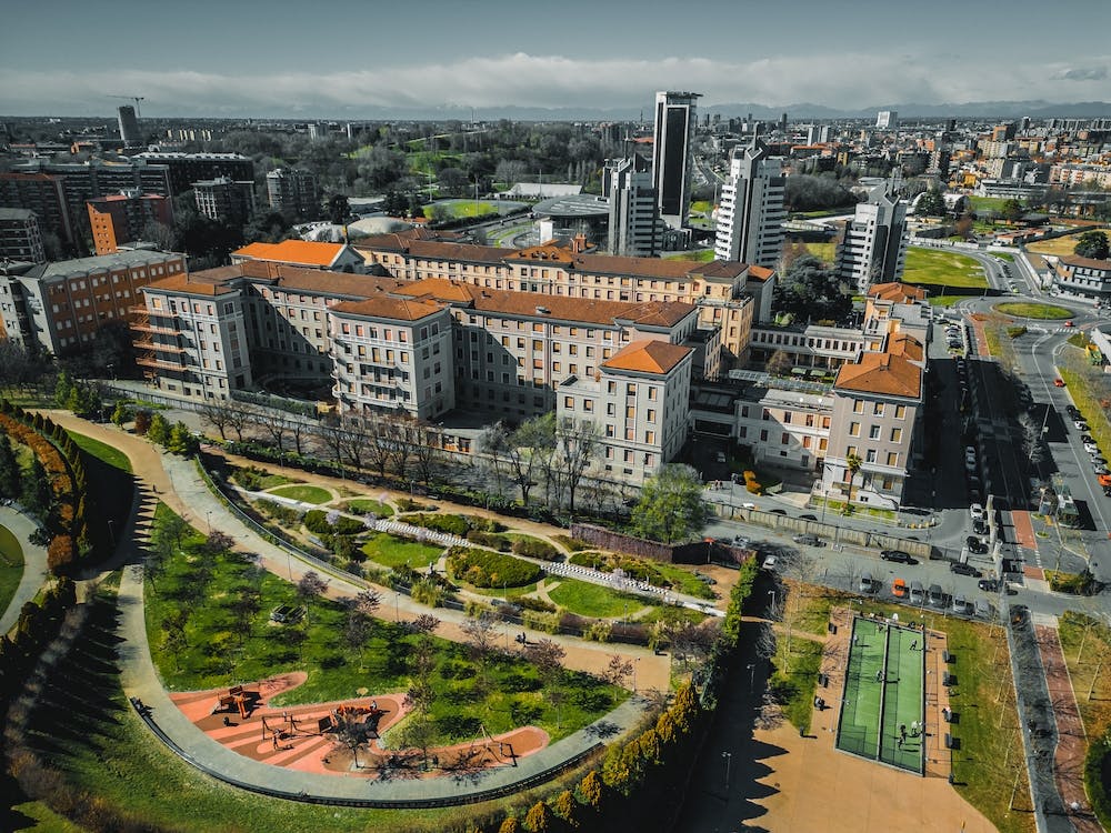 Aerial View Milan, Italy