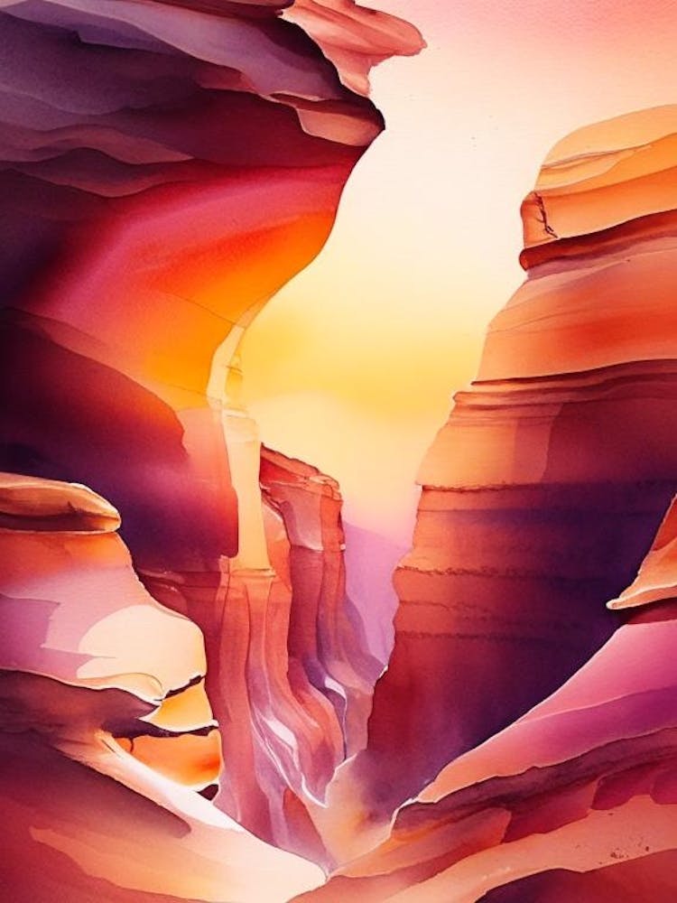 The Antelope Canyon Watercolour 2