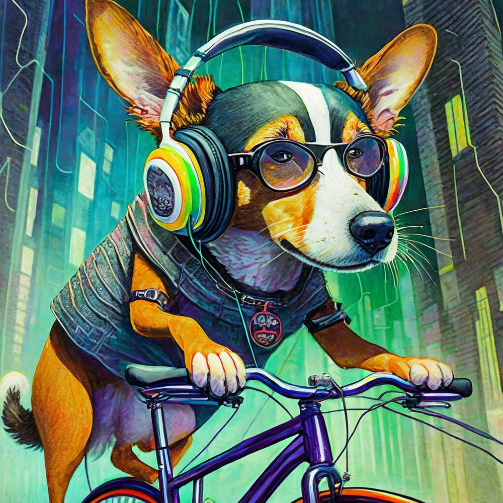 Dog On A Bike
