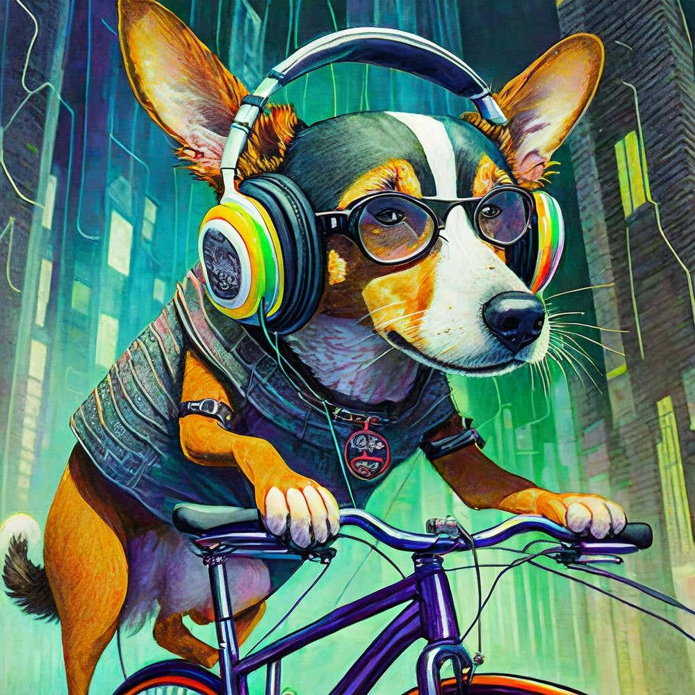 Dog On A Bike