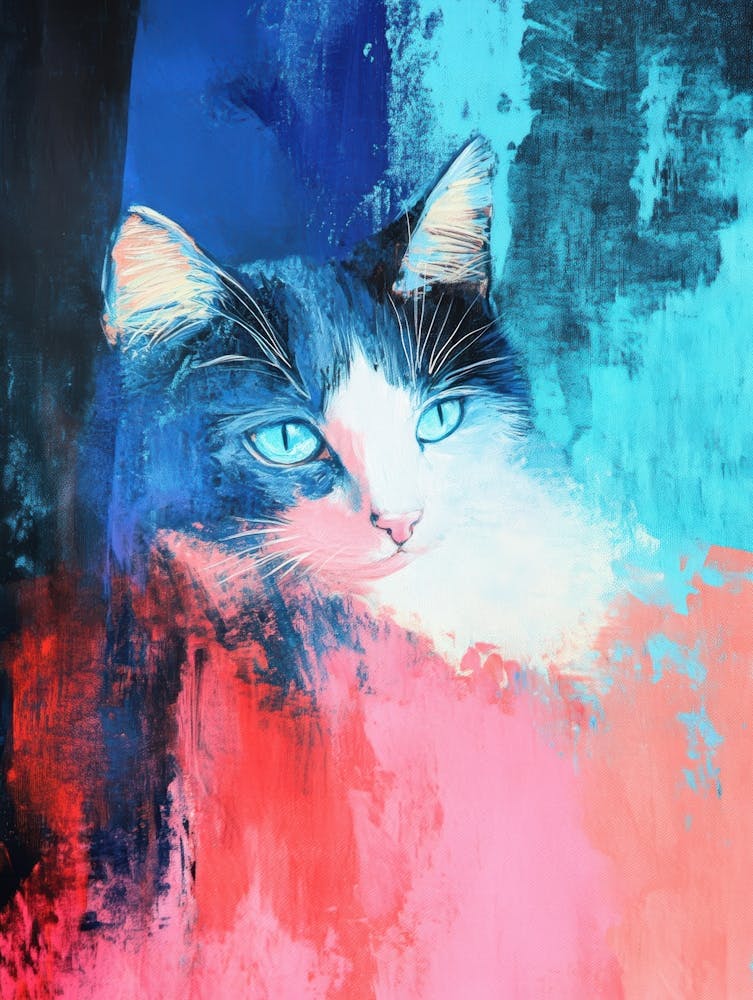 Abstract Cat Painting 5