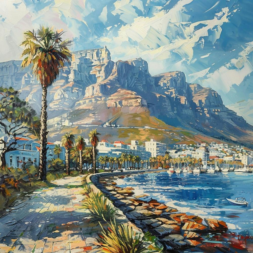 A Table Mountain In Cape Town Oil Painting Illus 1720033937 2