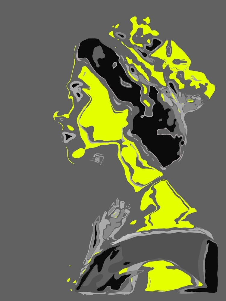 Queen Elizabeth neon yellow