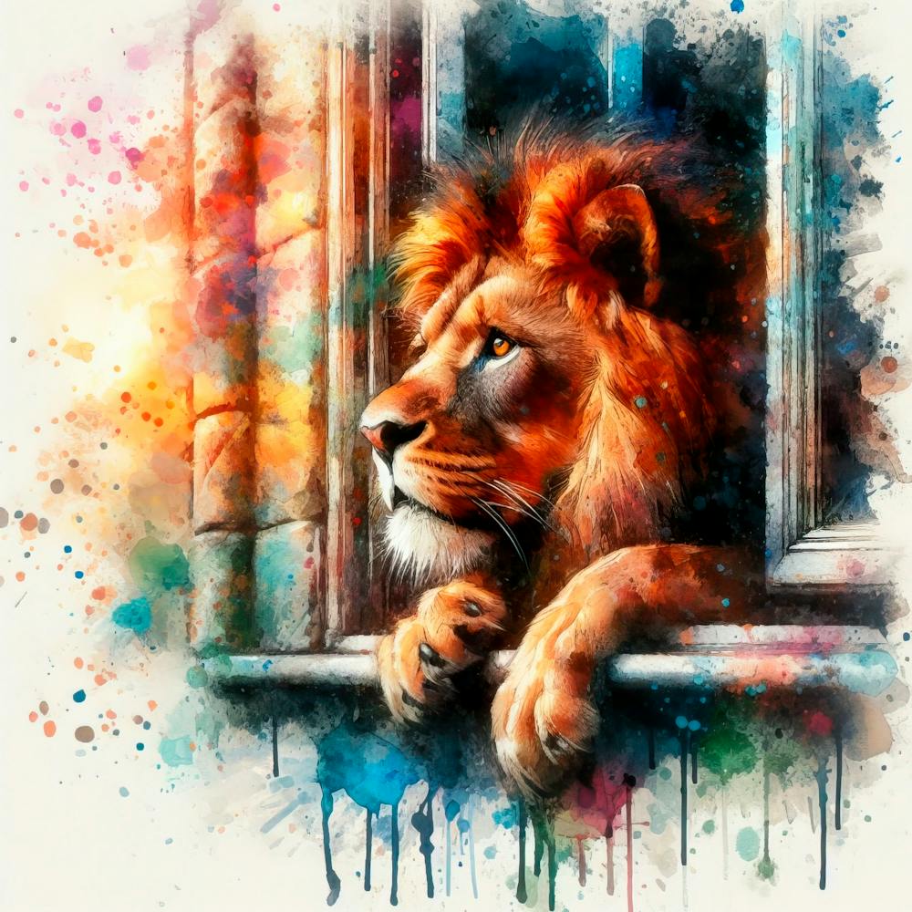 Lion In The Window